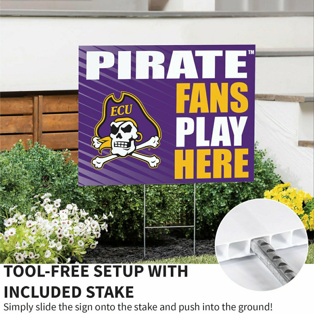 East Carolina University Coroplast Yard Sign "Fans Play Here"