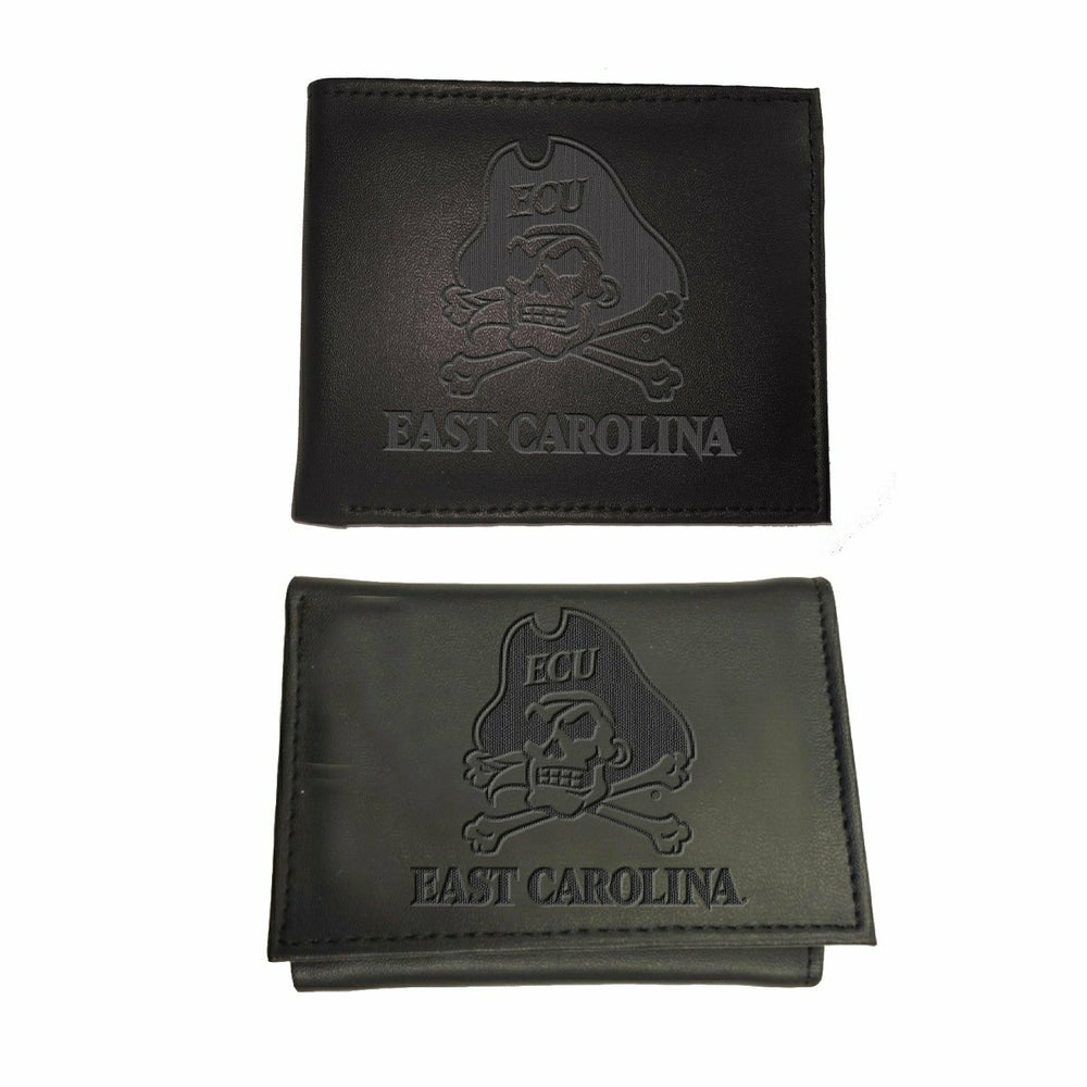 East Carolina University, Bi-Fold and Tri-Fold Wallet Gift Set, Black