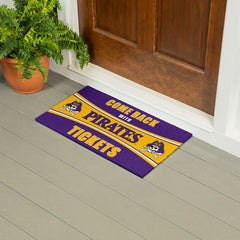 28" x 16" PVC Trapper Mat, Come Back with Tickets, East Carolina Unive