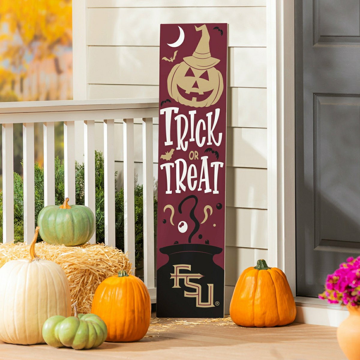 47" Double Sided Leaner, Florida State University, Halloween