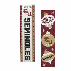 47" Double Sided Leaner, Florida State University, Christmas
