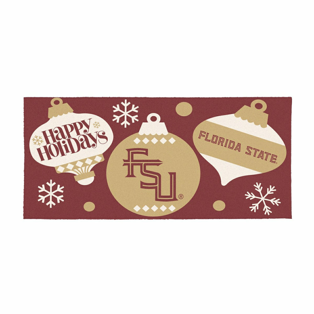 Florida State University Holiday Flocked Coir Sassafras Switch Mat, 22