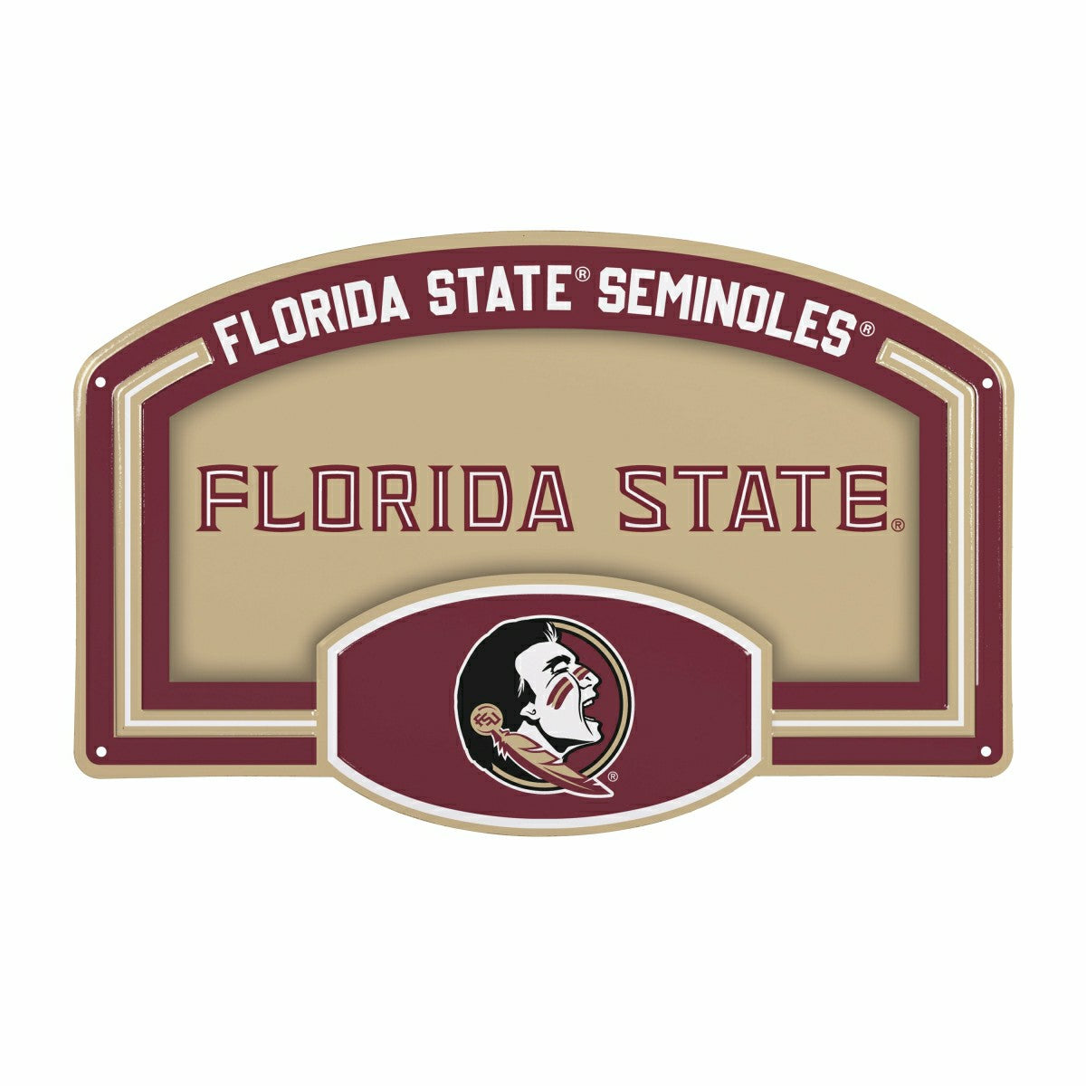 Florida State University USA Embossed Steel Wall Sign, 11" x 17"