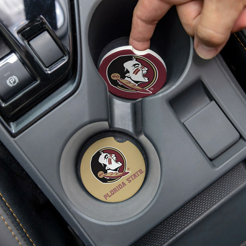 Florida State University Car Coaster Set, 2pc