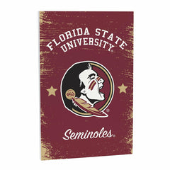 Florida State University Wood Wall Sign, 16x24