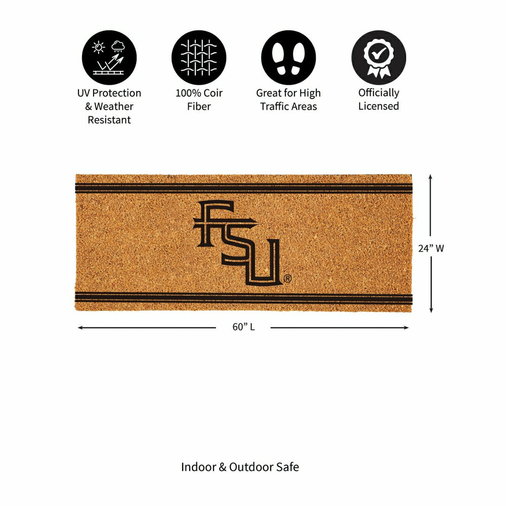 Florida State University Extra Large One Color Coir Mat, 60"x24"