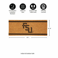 Florida State University Extra Large One Color Coir Mat, 60"x24"