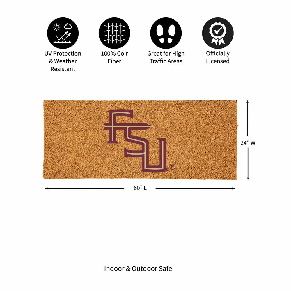 Florida State University Extra Large Full Color Coir Mat, 60"x24"