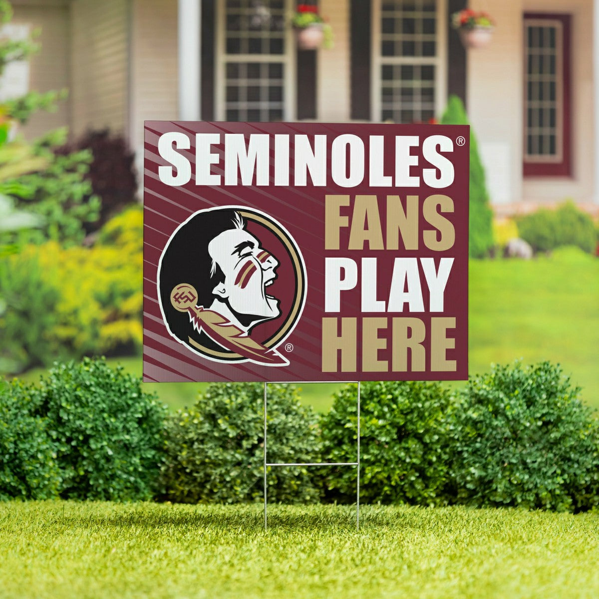 Florida State University Coroplast Yard Sign "Fans Play Here"