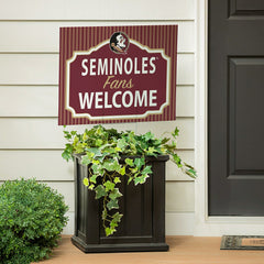 Florida State University Coroplast Yard Sign, "Fans Welcome"