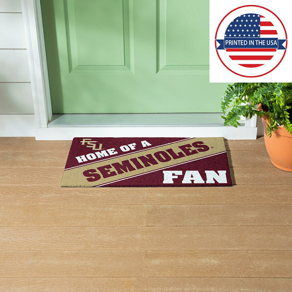 Florida State University, PVC Mat COLOR, Home of a Fan