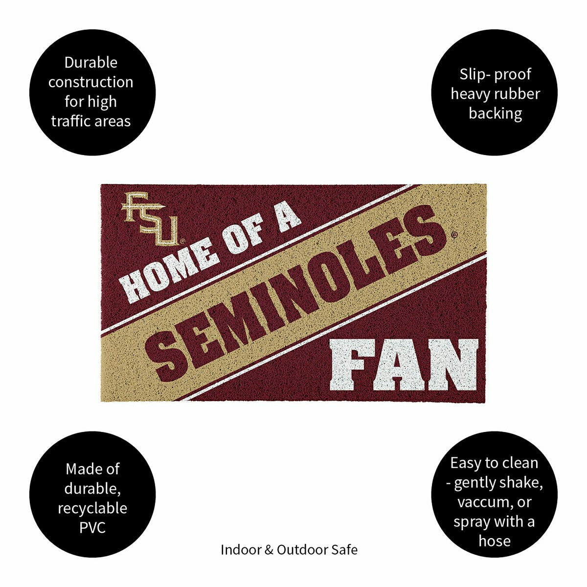 Florida State University, PVC Mat COLOR, Home of a Fan