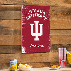 Indiana University Wood Wall Sign, 16x24