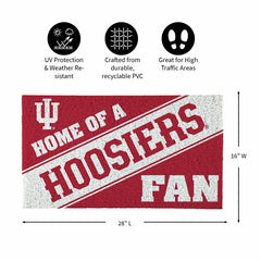 University of Indiana, PVC Mat COLOR, Home of a Fan