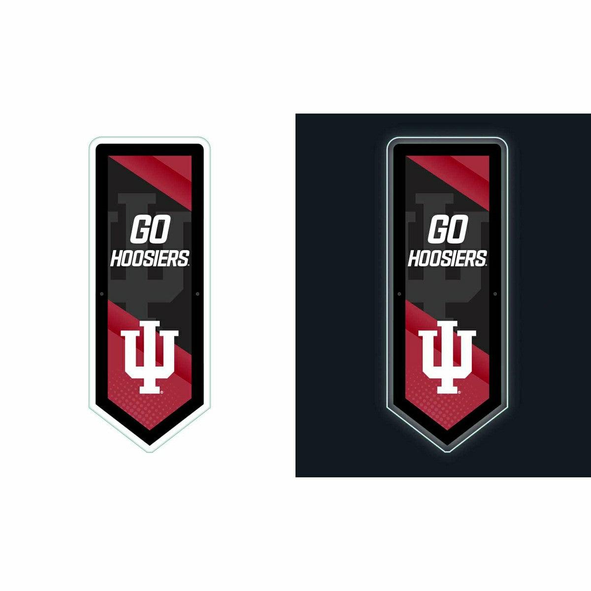 LED Wall Decor, College Football Pennant, Indiana University