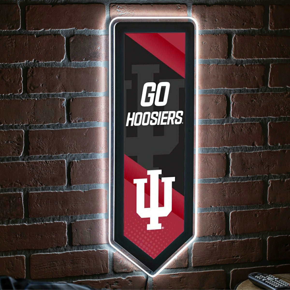 LED Wall Decor, College Football Pennant, Indiana University