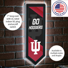 LED Wall Decor, College Football Pennant, Indiana University