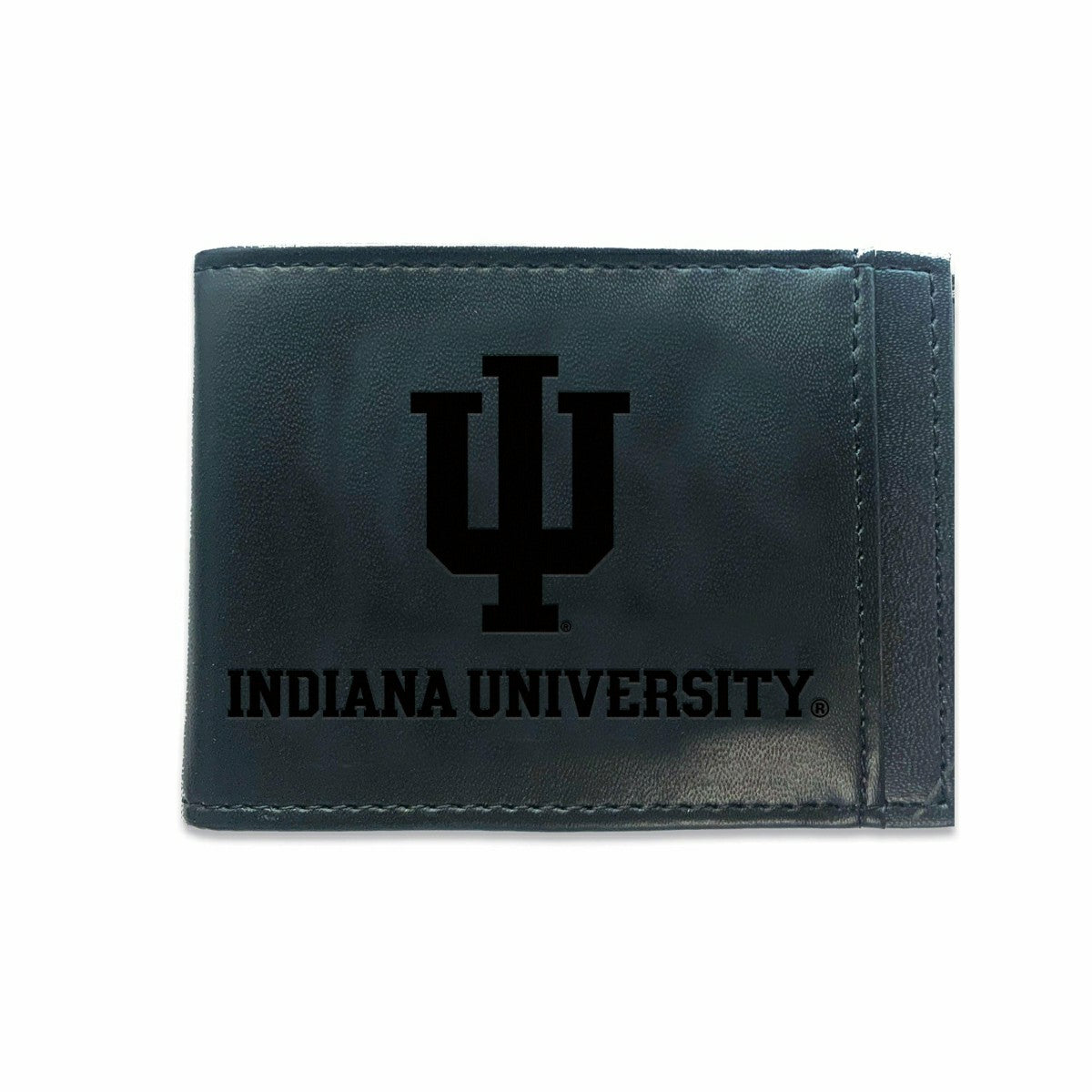 Front Pocket Wallet w/ RFID Blocking, Indiana University, Black