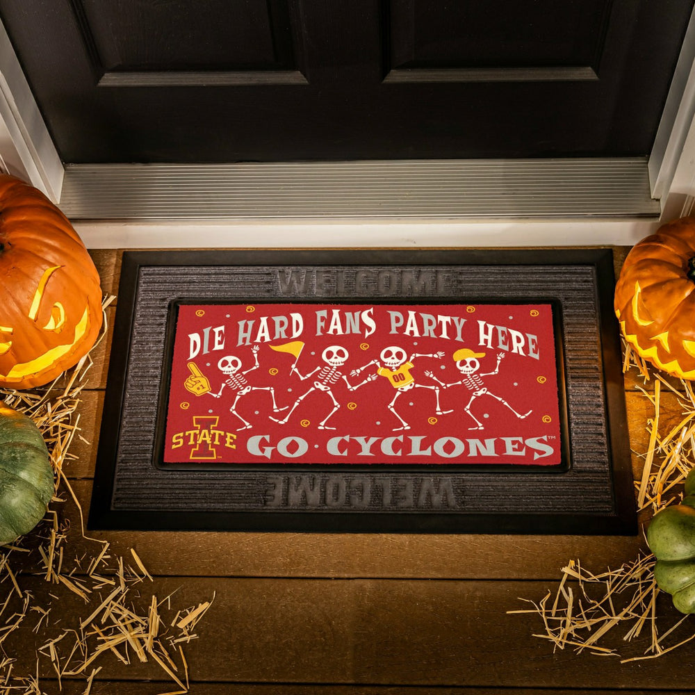 Iowa State University Flocked Coir Halloween Sassafras Switch Mat, 22"