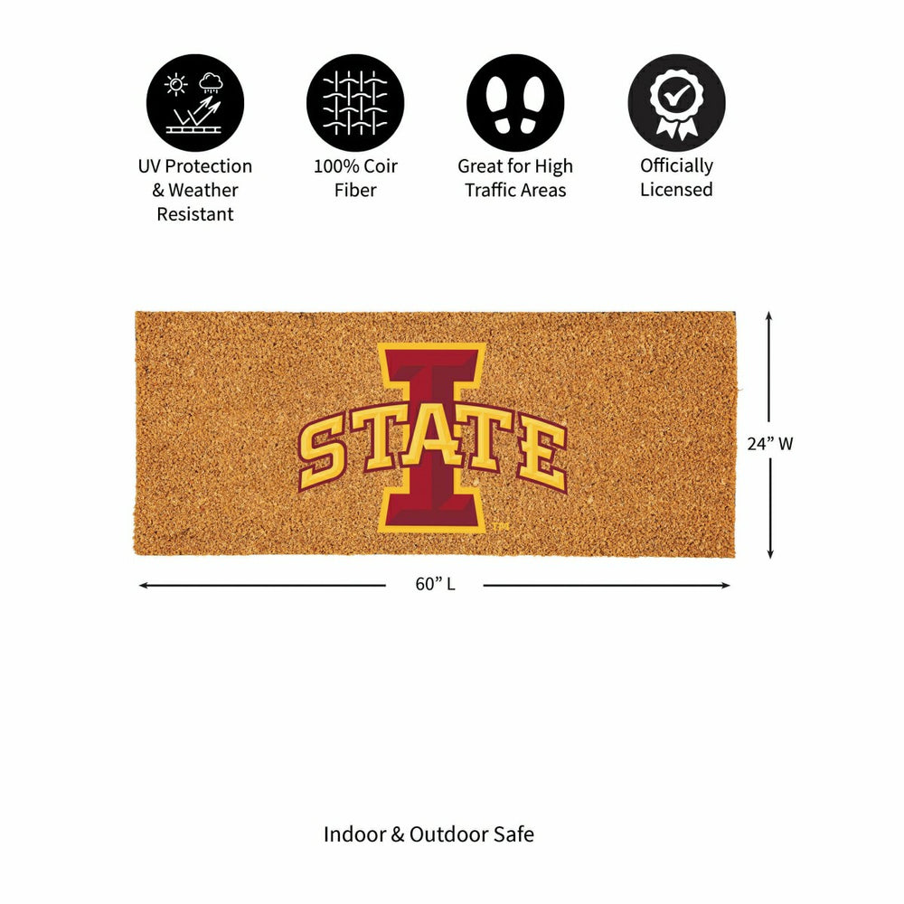 Iowa State University Extra Large Full Color Coir Mat, 60"x24"