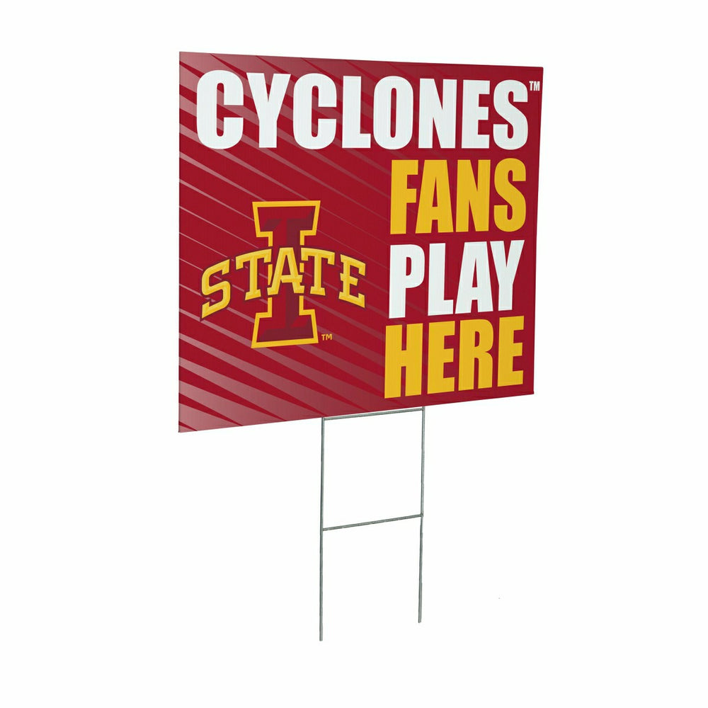 Iowa State University Coroplast Yard Sign "Fans Play Here"