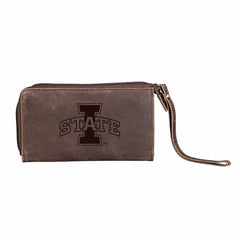 Wristlet Wallet, Brown, Iowa State University