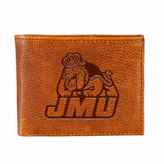 James Madison University, Embossed 100% Genuine Tumbled Leather Passca
