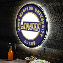 LED Wall Decor, Round, James Madison University