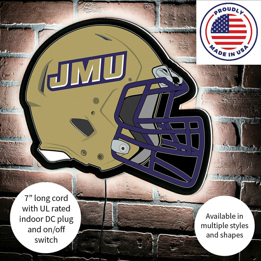 LED Wall Decor, Helmet, James Madison University