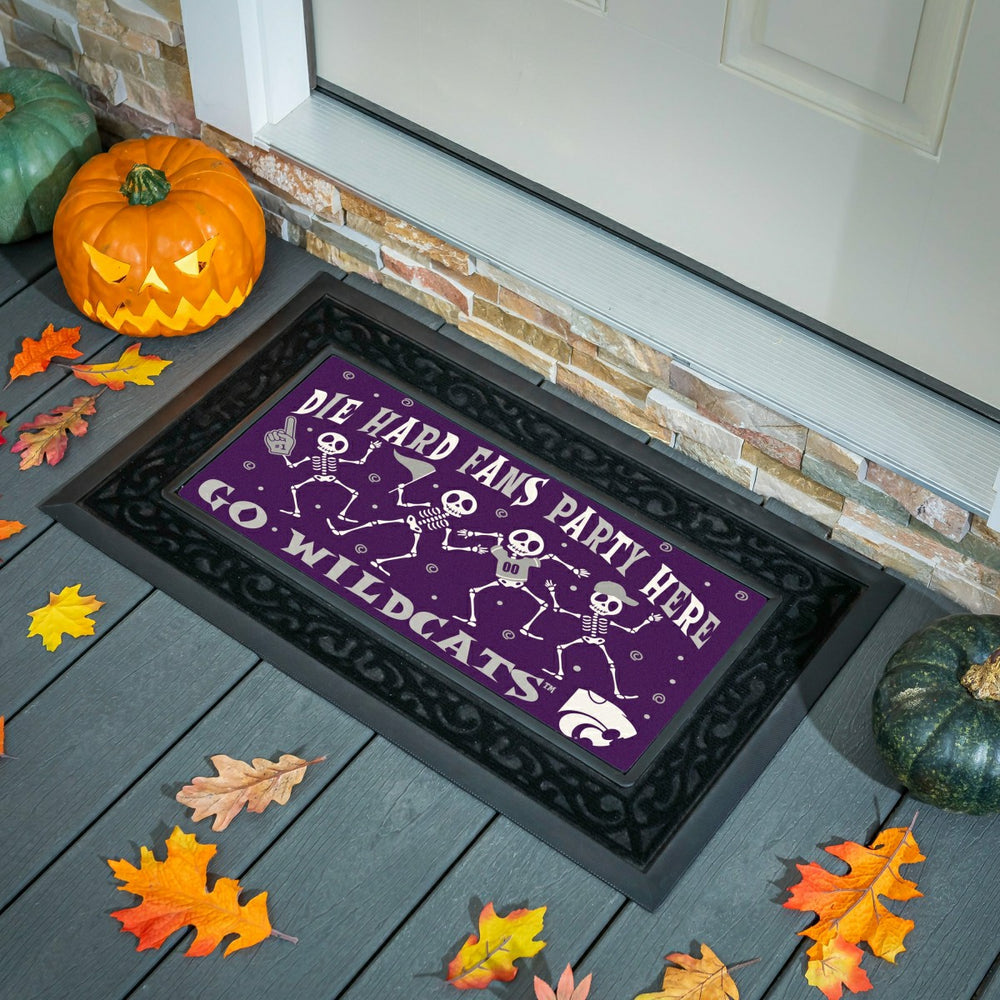 Kansas State University,University of Kansas Flocked Coir Halloween Sa