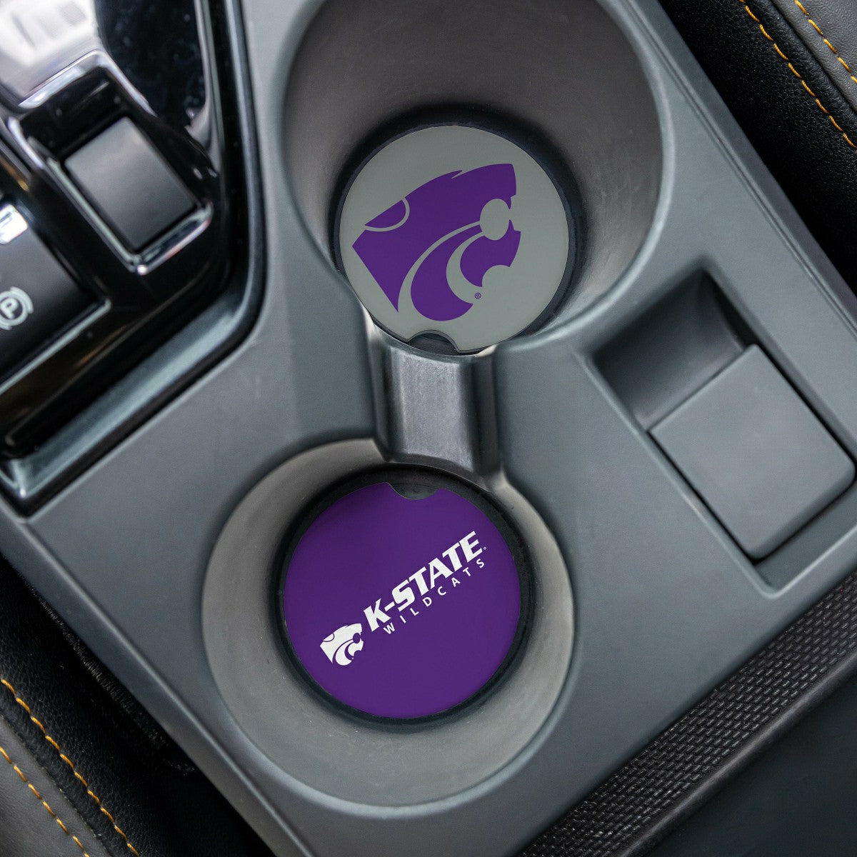 Kansas State University Car Coaster Set, 2pc