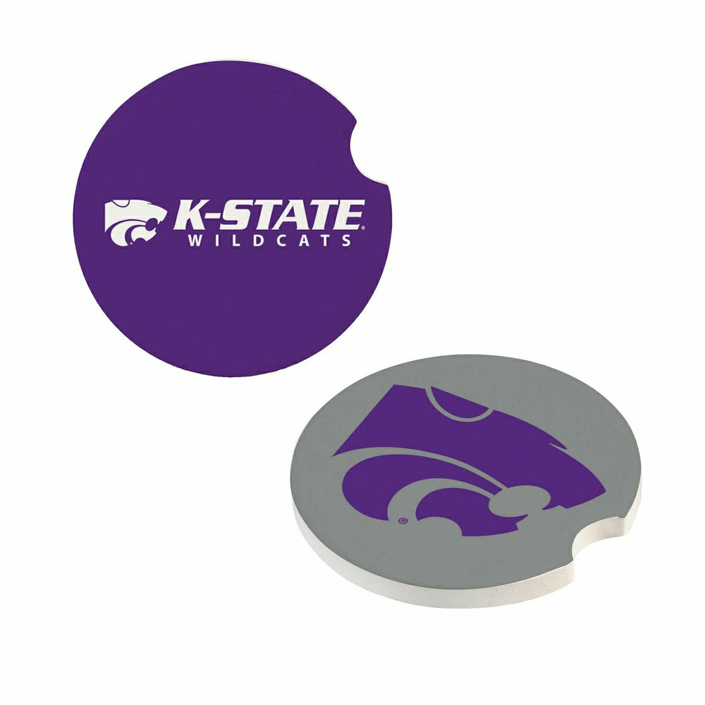 Kansas State University Car Coaster Set, 2pc