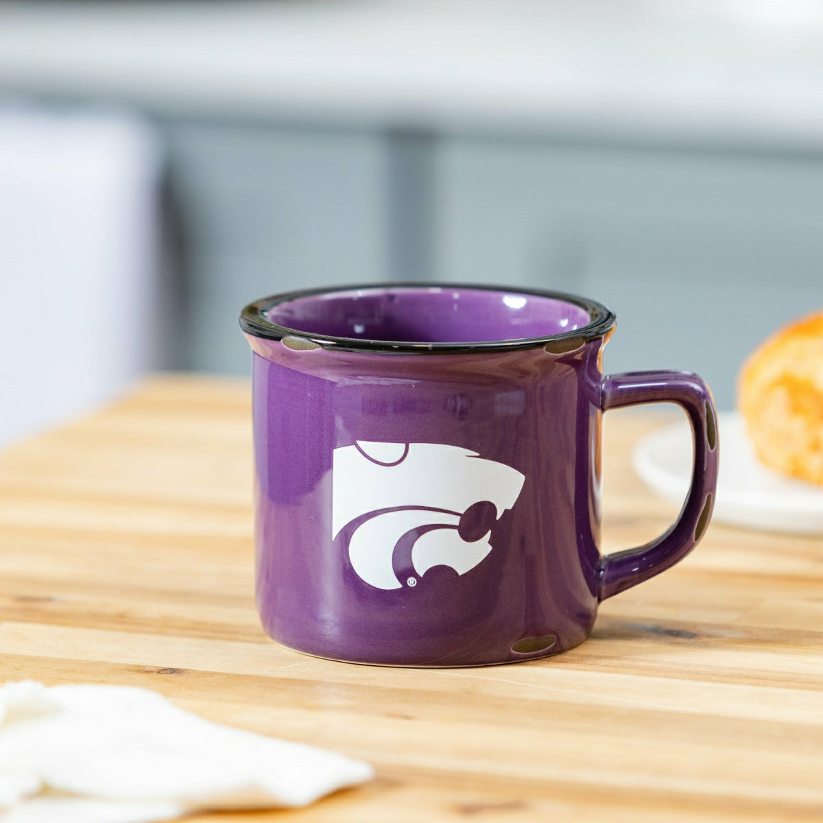 Kansas State University Ceramic Camp Cup with Enamel Finish, 14oz