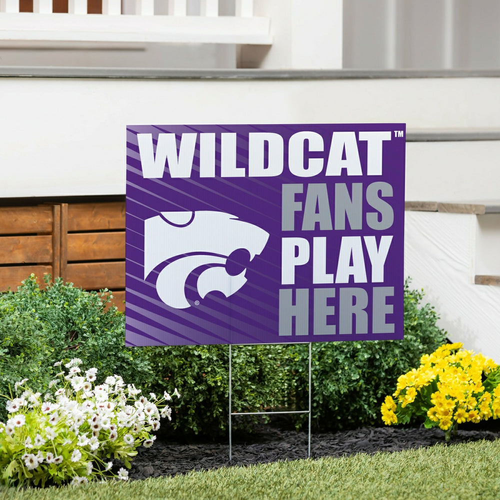 Kansas State University Coroplast Yard Sign "Fans Play Here"