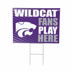 Kansas State University Coroplast Yard Sign "Fans Play Here"
