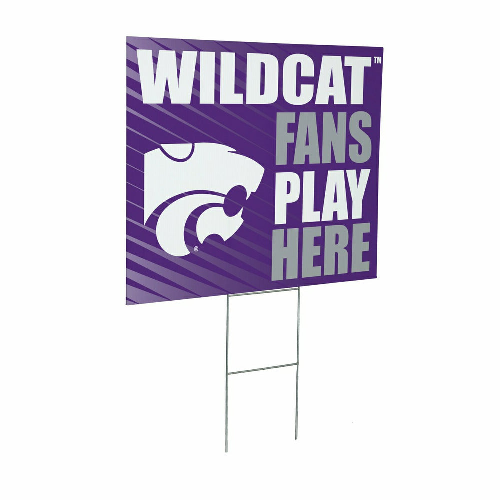 Kansas State University Coroplast Yard Sign "Fans Play Here"