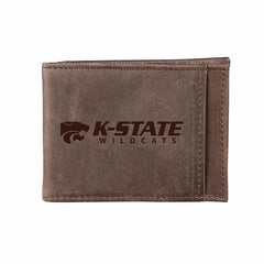 Front Pocket Wallet w/ RFID Blocking, Kansas State University, Brown