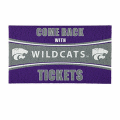 28" x 16" PVC Trapper Mat, Come Back with Tickets, Kansas State Univer