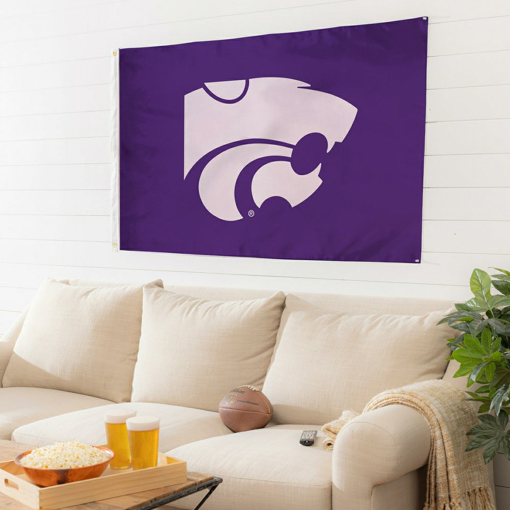 Kansas State University Single Sided Estate Flag with 2 Grommets, 3'x5