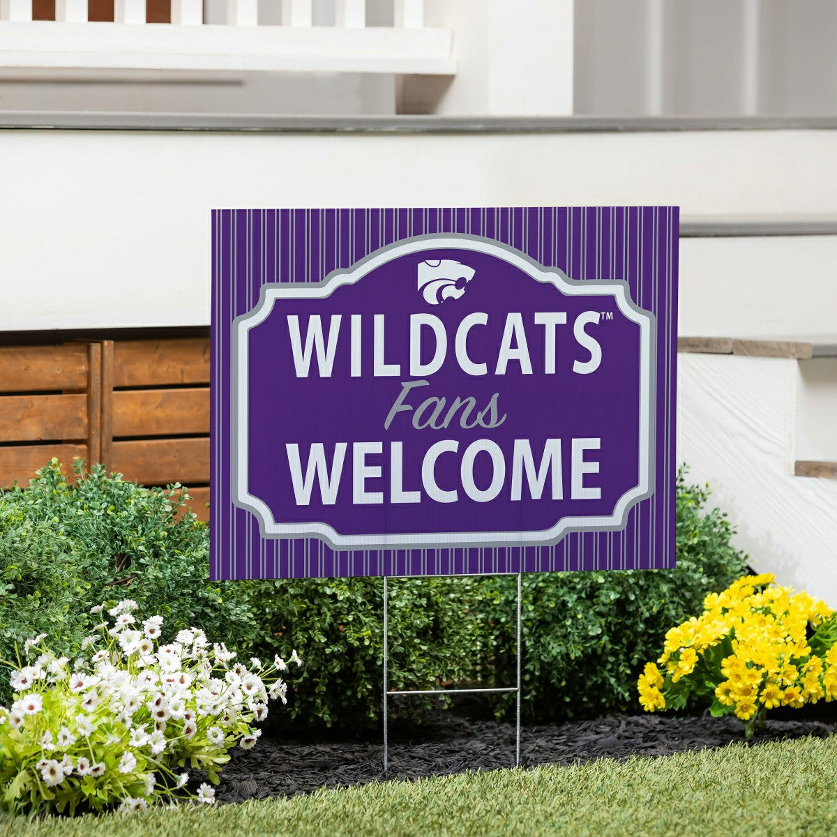 Kansas State University Coroplast Yard Sign, "Fans Welcome"