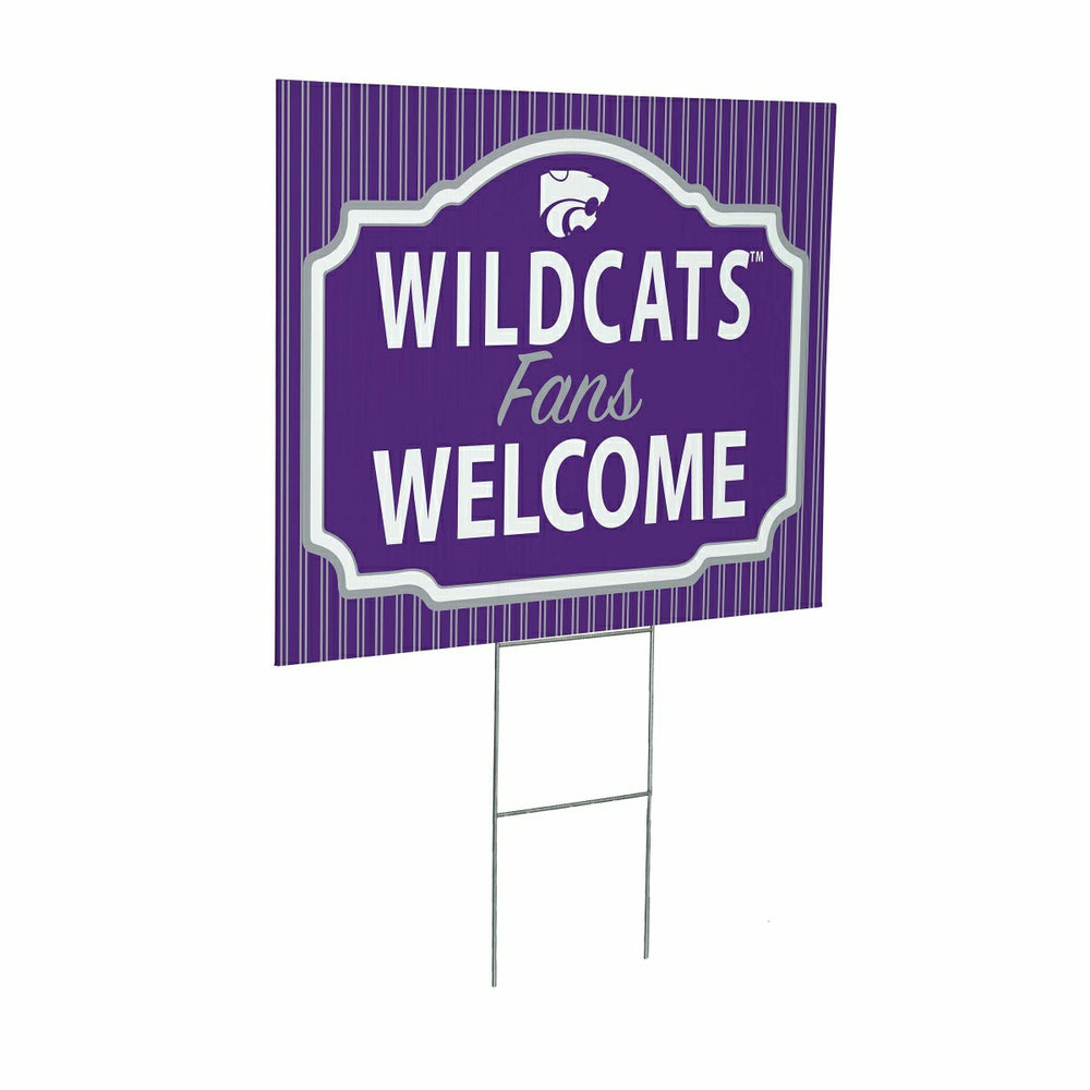Kansas State University Coroplast Yard Sign, "Fans Welcome"