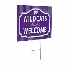 Kansas State University Coroplast Yard Sign, "Fans Welcome"