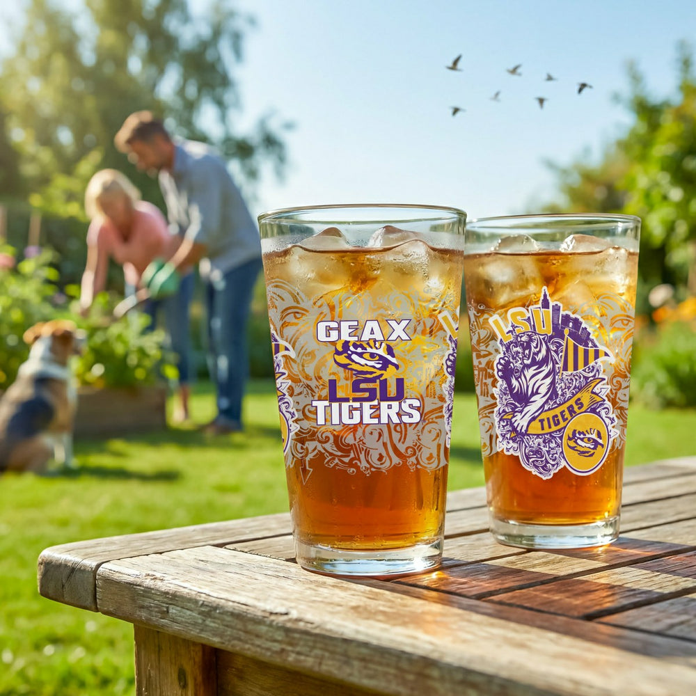 Louisiana State University 16oz Glass pint, Set of 2