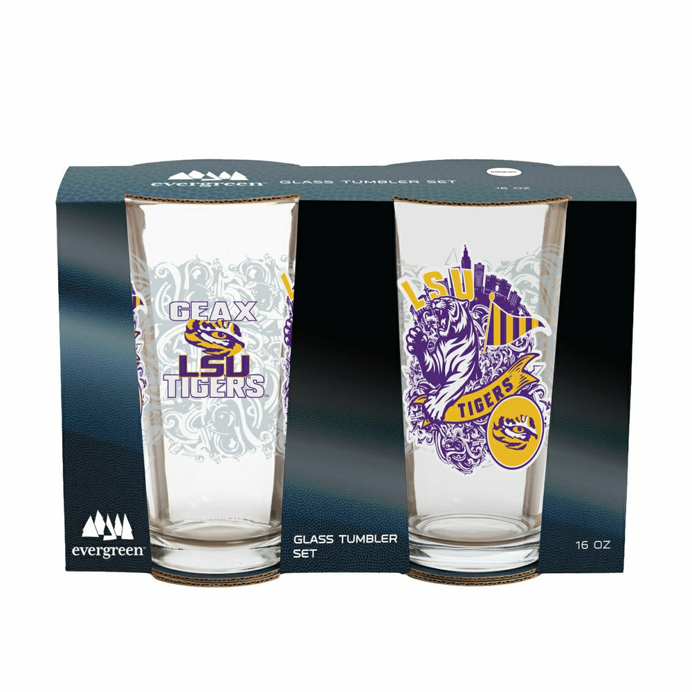 Louisiana State University 16oz Glass pint, Set of 2