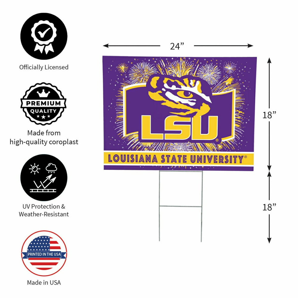 Louisiana State University Yard Sign, Patriotic