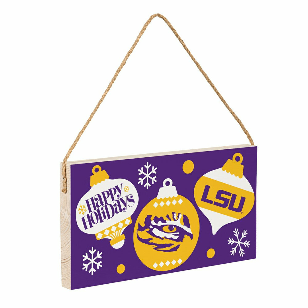 Louisiana State University Holiday Wood Wall Sign, 6x11