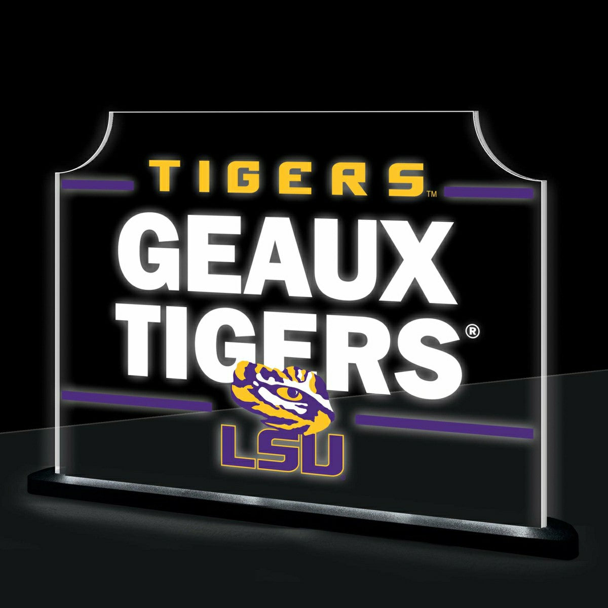 Louisiana State University College Rectangle Desklite LED Decor
