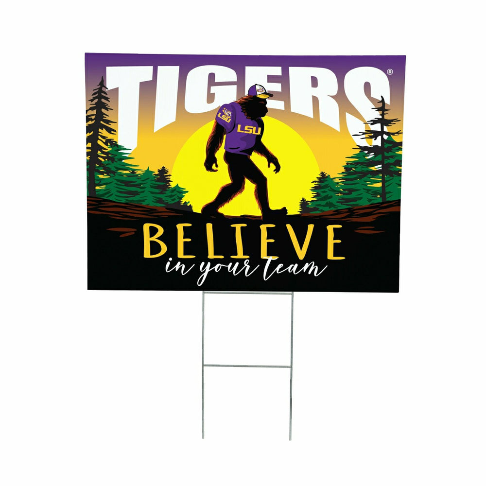 Louisiana State University Yard Sign, Bigfoot