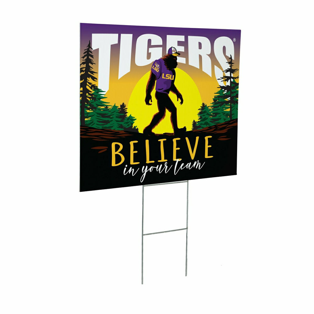 Louisiana State University Yard Sign, Bigfoot