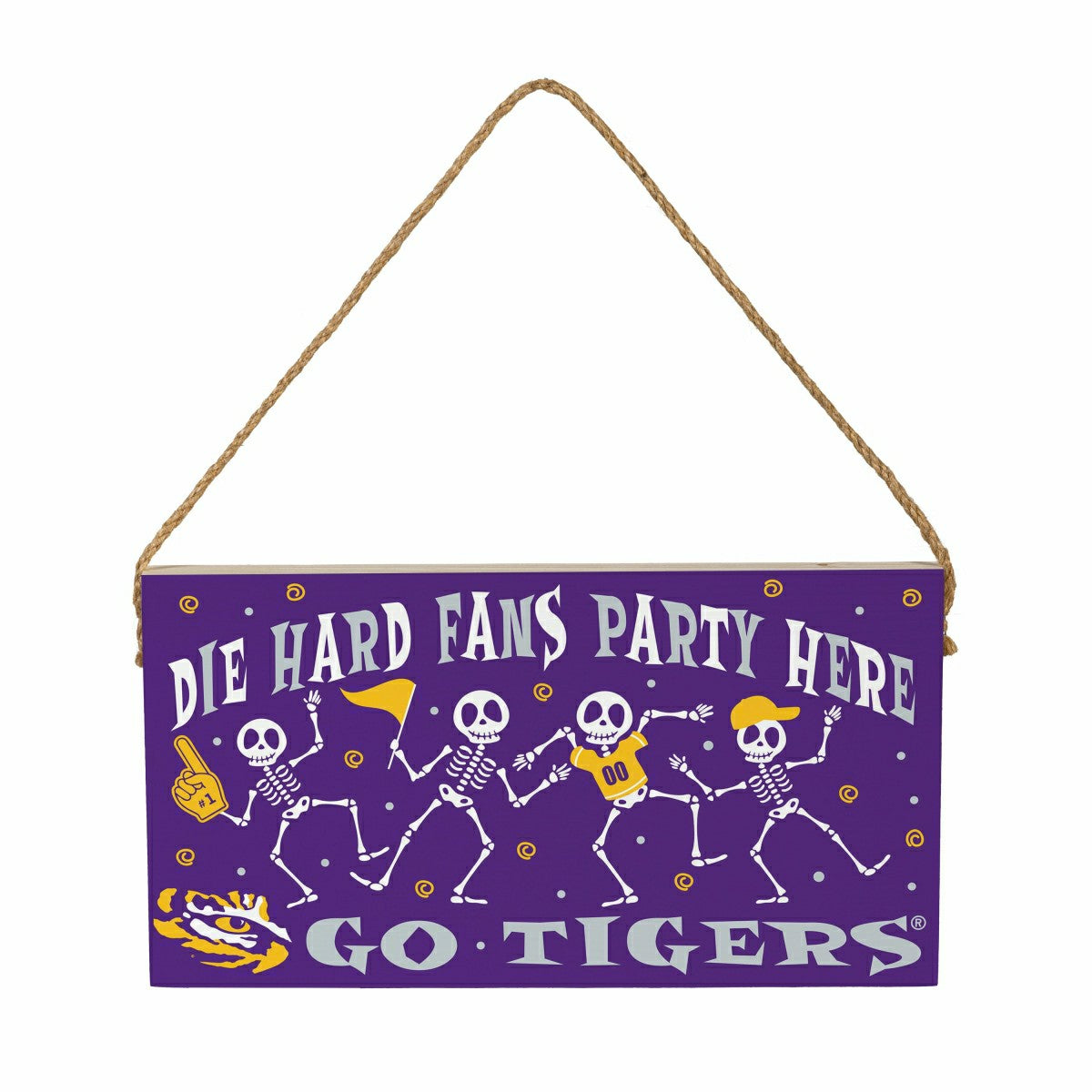 Louisiana State University Halloween Wood Wall Sign, 6x11
